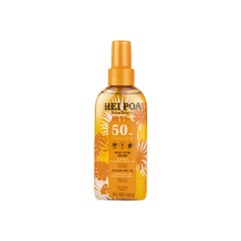 Hei Poa Huile sèche solaire Monoï SPF50 - 150ml