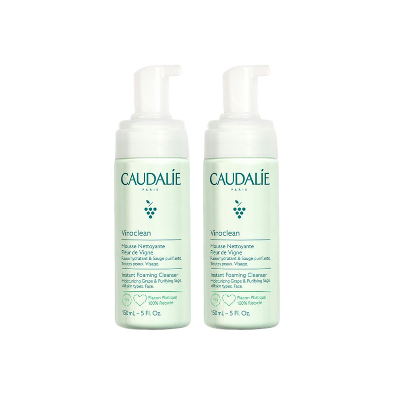 Caudalie Vinoclean Mousse nettoyante fleur de vigne 2 x 150ml