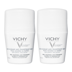 Vichy Déodorant Anti-transpirant 48H peau sensible ou épilée lot de 2x50ml