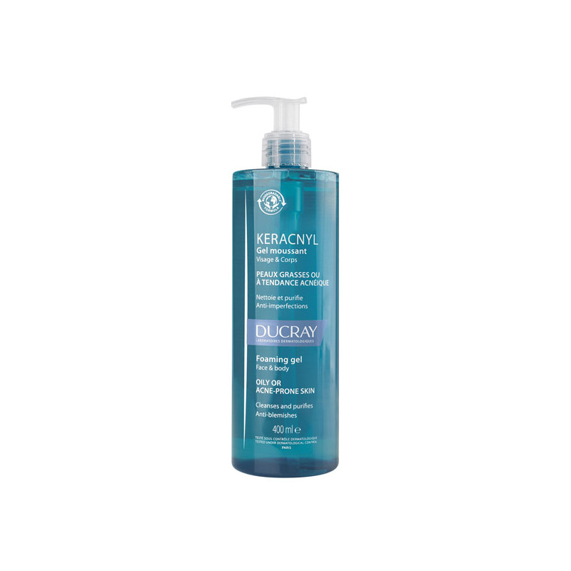 Ducray Keracnyl Gel moussant visage & corps 400ml