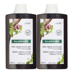 Klorane Shampoing à la Quinine & Edelweiss bio lot de 2x400ml