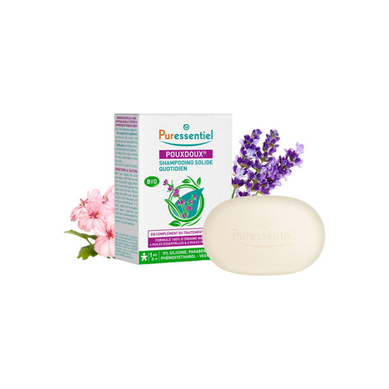Puressentiel Pouxdoux Shampooing solide quotidien bio 60gr