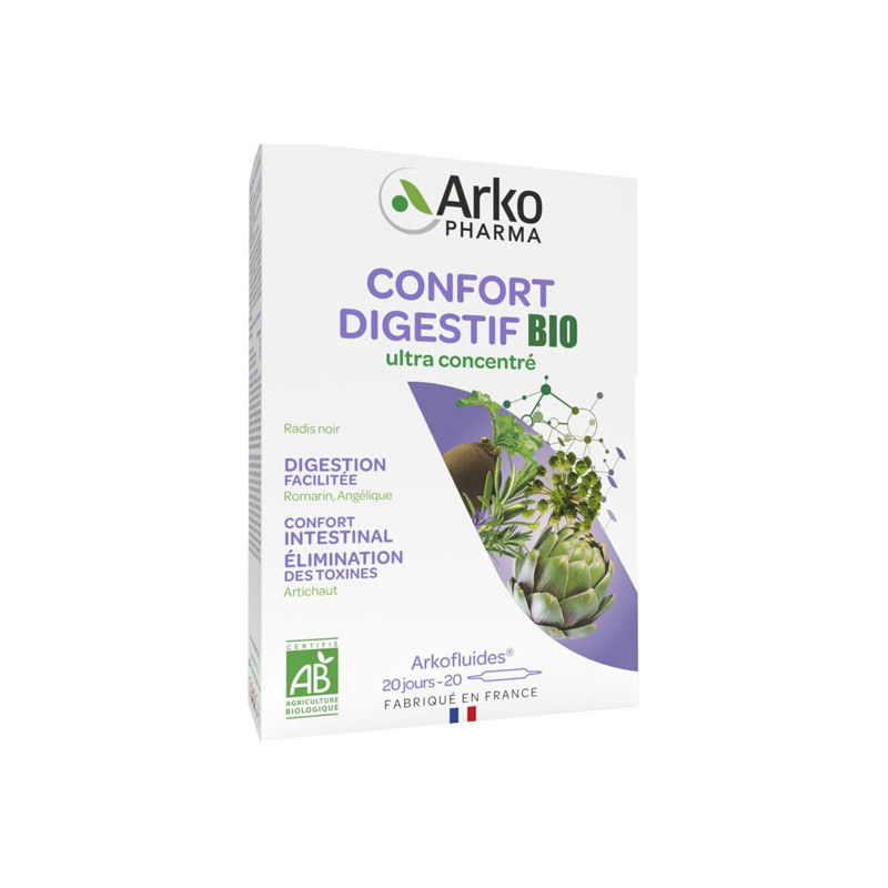 Arkopharma Arkofluides Confort Digestif bio 20 ampoules