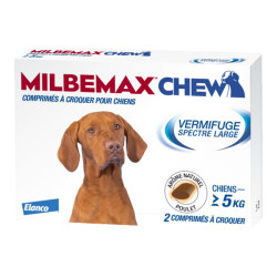 Milbemax Chew Vermifuge chiens 2 comprimés