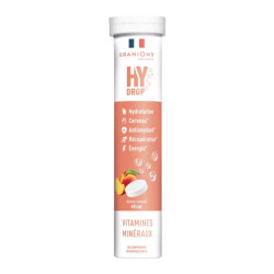 Granions Hydrop Pastilles hydratation 5 en 1 pêche 20 comprimés