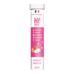 Granions Hydrop Pastilles hydratation 5 en 1 fraise 20 comprimés
