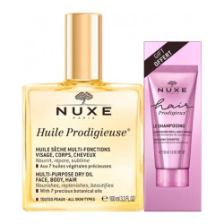 Nuxe Huile Prodigieuse 100ml + Hair Prodigieux Le shampooing brillance miroir 30ml