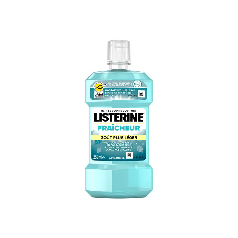 Listerine Fraîcheur Bain de bouche goût plus léger 500ml