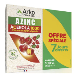 Azinc Acérola 1000 lot de 2 x 30 comprimés