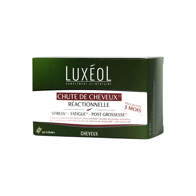 Luxéol Chute de cheveux réactionnelle 90 gélules