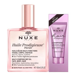 Nuxe Huile Prodigieuse florale 100ml + Le shampooing brillance miroir 30ml
