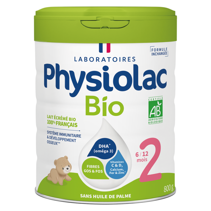 Physiolac Bio 2 Lait infantile de 6 à 12 mois 800gr
