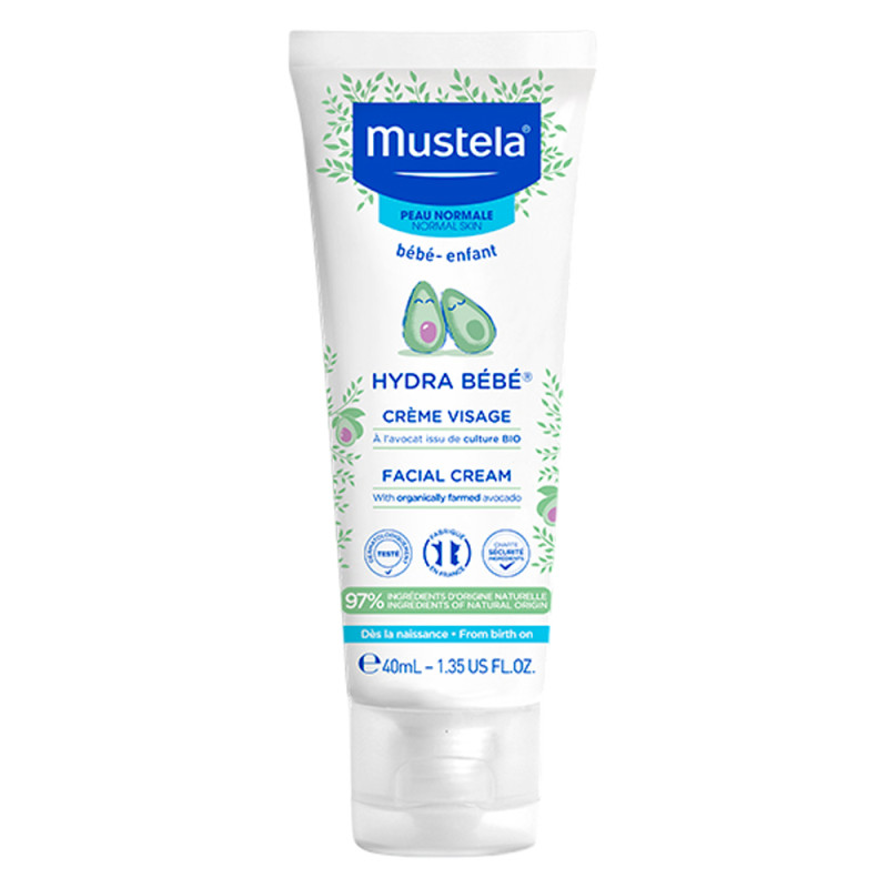 Mustela Crème visage hydra bébé à l'avocat bio 40ml