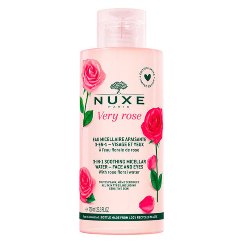 Nuxe Very rose Eau micellaire apaisante 3-en-1 visage et yeux 750ml