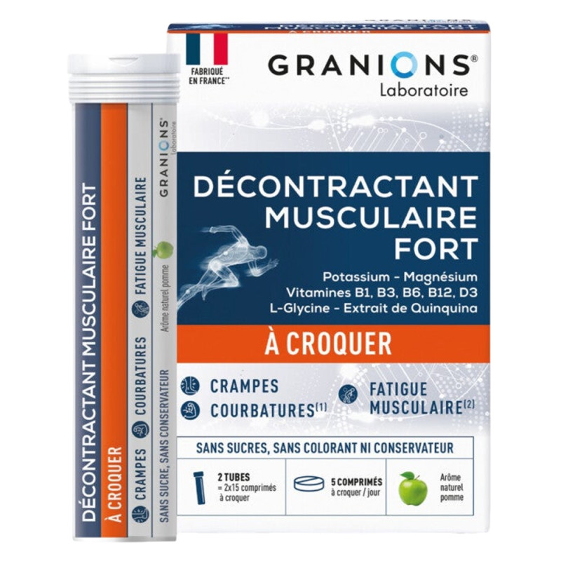 Granions Décontractant Musculaire fort à croquer 30 comprimés