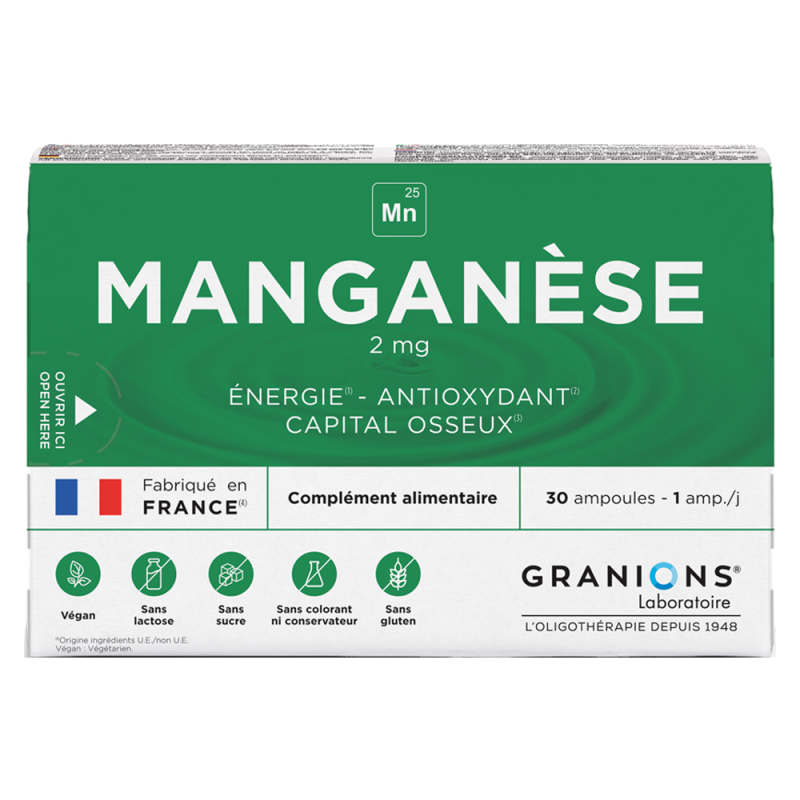 Granions Manganèse 2mg 30 ampoules buvables