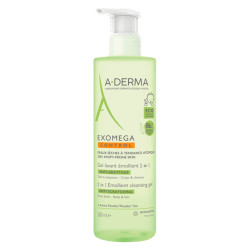 A-Derma Exomega Control Gel lavant émollient 2 en 1 - 500ml
