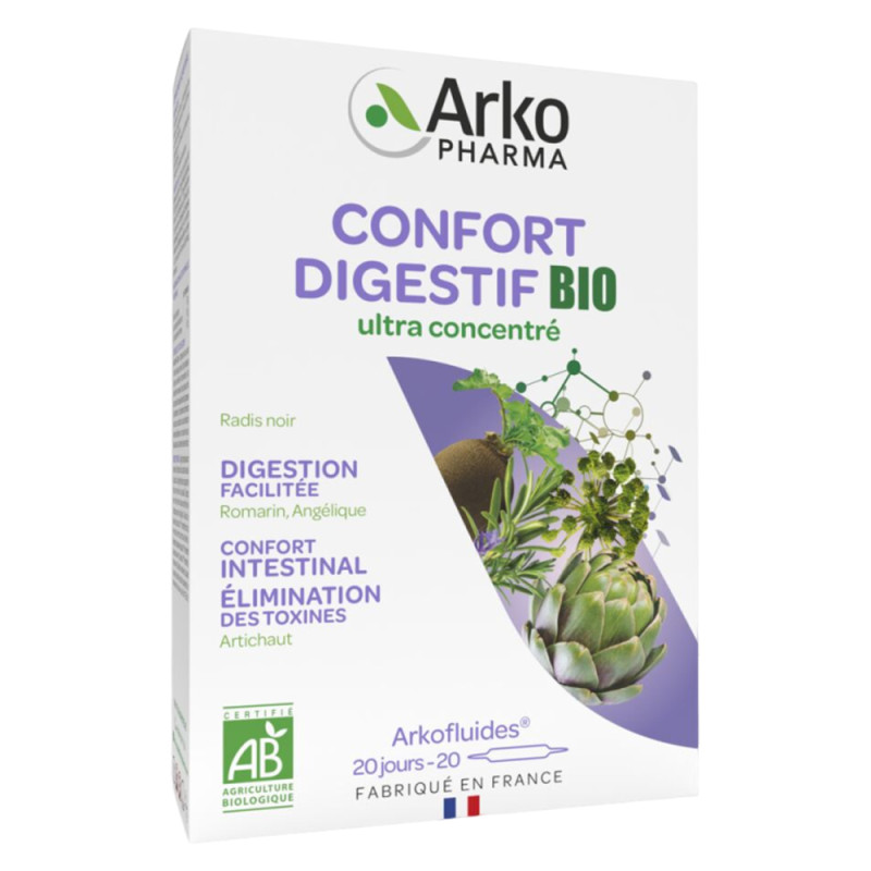Arkopharma Arkofluides Confort digestif bio 30 ampoules