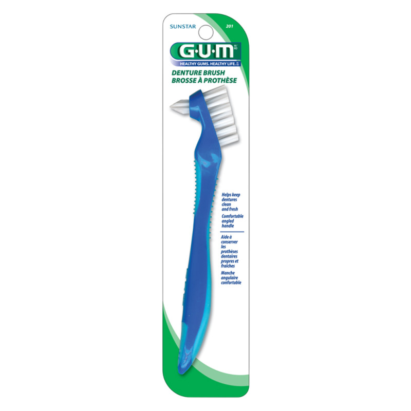 GUM Brosse à dents pour prothèse