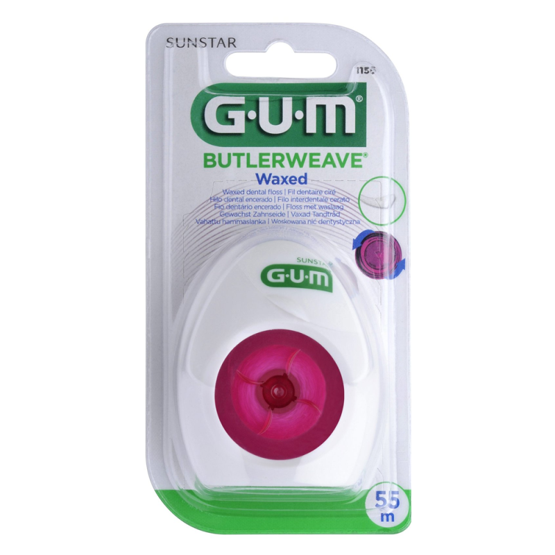 GUM ButlerWeave Fil dentaire ciré 55m ref 1155