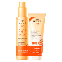 Nuxe Sun SPF50 Spray solaire délicieux 150ml + Shampooing douche 100ml