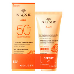 Nuxe Sun SPF50 Crème solaire fondante 50ml + Lait fraicheur 50ml