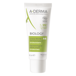 A-Derma Biology Crème riche dermatologique hydratante bio 40ml