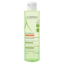 A-Derma Exomega Control Gel lavant émollient 2 en 1 - 200ml