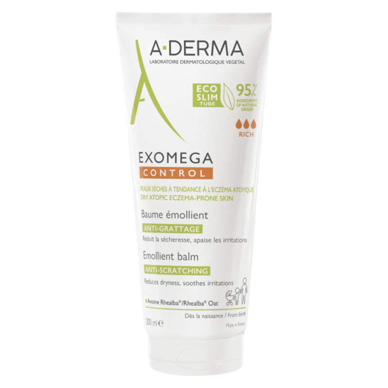A-Derma Exomega Control Baume émollient anti-grattage 200ml