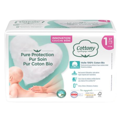 Cottony Couches Pur coton bio T1 2-5kg 27 couches
