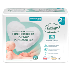 Cottony Couches Pur coton bio T2 5-6kg 38 couches
