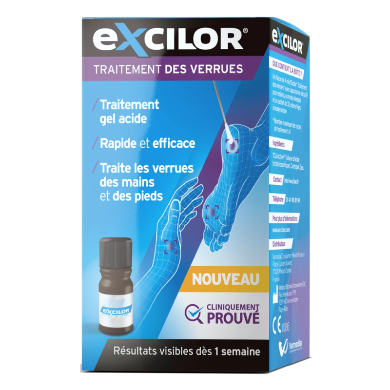 Excilor Traitement des Verrues Gel acide 4ml