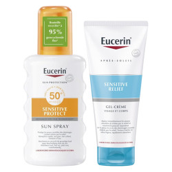 Eucerin Duo Sun Sensitive Protect spray SPF50 - 200ml + mini Sun Sensitive Relief après-soleil 50ml