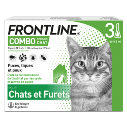 Frontline Combo Spot-on chats et furets 3 pipettes