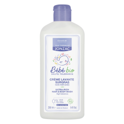 Jonzac Bébé Bio Crème lavante surgras 250ml