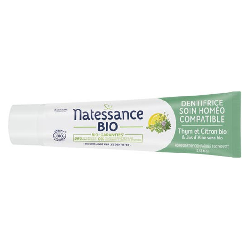 Natessance Dentifrice Soin homeo compatible bio 75ml
