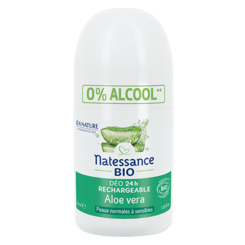 Natessance Déo 24h Rechargeable Aloe Vera bio 50ml