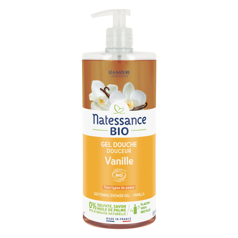 Natessance Bio Gel douche douceur vanille fruitée 1L