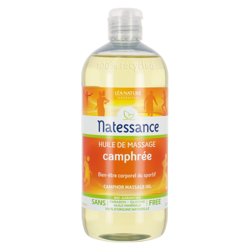 Natessance Huile de massage camphrée 500ml