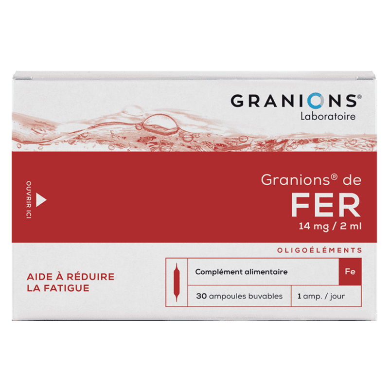 Granions de Fer Oligoéléments 30 ampoules