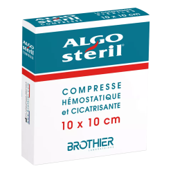 Algostéril Mèche plate hémostatique et cicatrisante 5cm x 40cm 16 pièces
