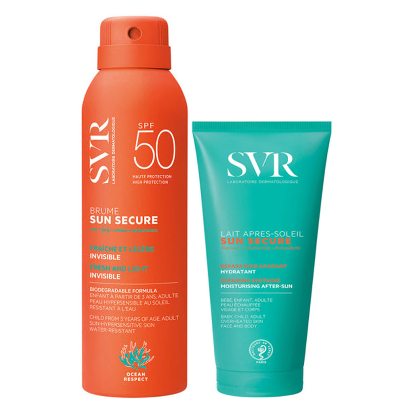 SVR Sun Secure Brume SPF50 200ml + Lait après-soleil 50ml
