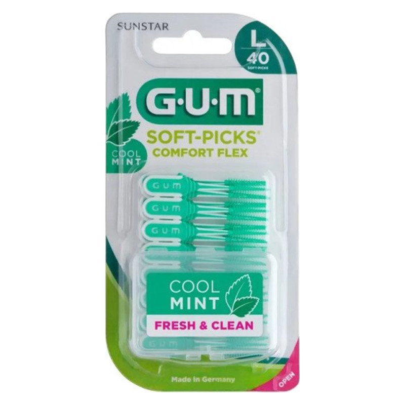 GUM Soft-Picks Comfort Flex mentholé large 40 unités