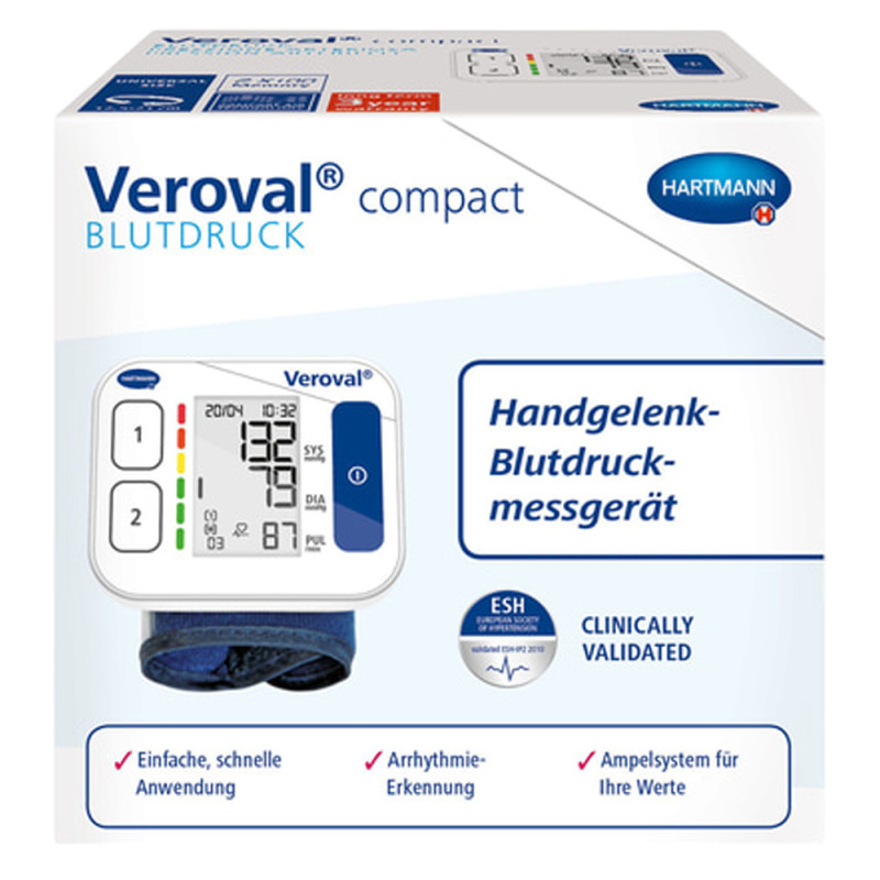 Hartmann Veroval Tensiomètre compact poignet