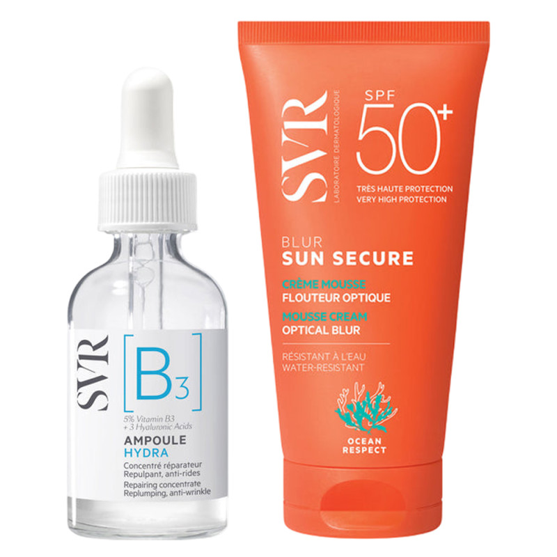 SVR Coffret [B3] Ampoule Hydra 30ml + Sun Secure Blur sans parfum SPF50+ 15ml