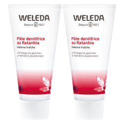 Weleda Pâte dentifrice au Ratanhia lot de 2x75ml