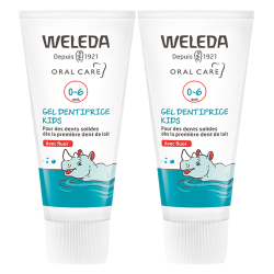 Weleda Gel dentifrice kids 0-6 ans avec fluor lot de 2x50ml