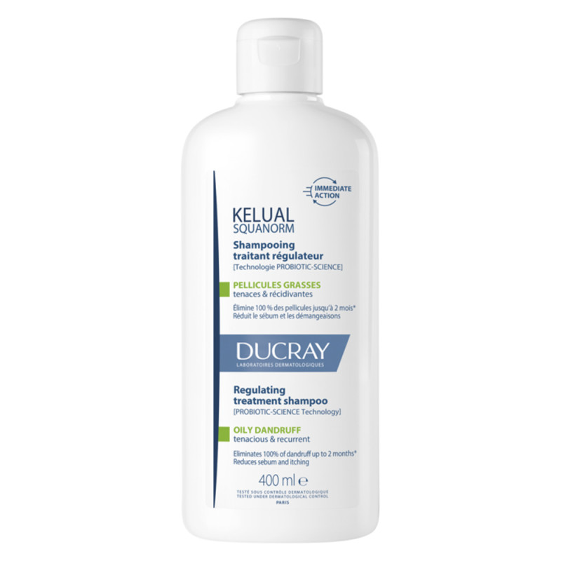 Ducray Kelual Squanorm Shampooing pellicules grasses 400ml