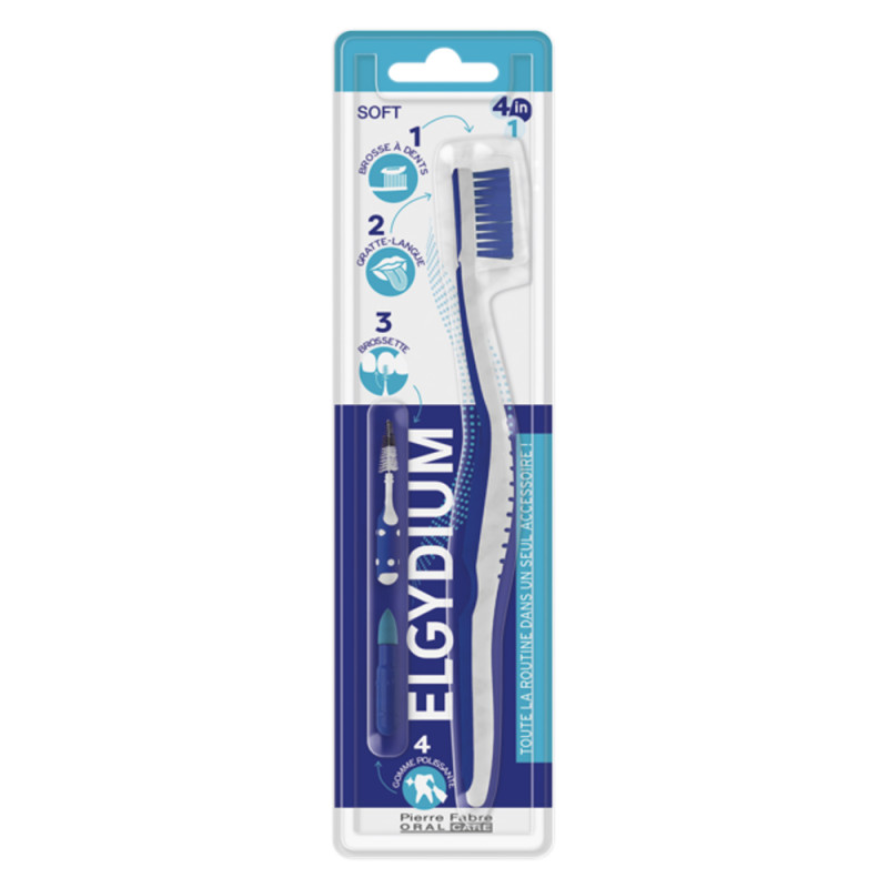 Elgydium Brosse à dents 4in1 Médium