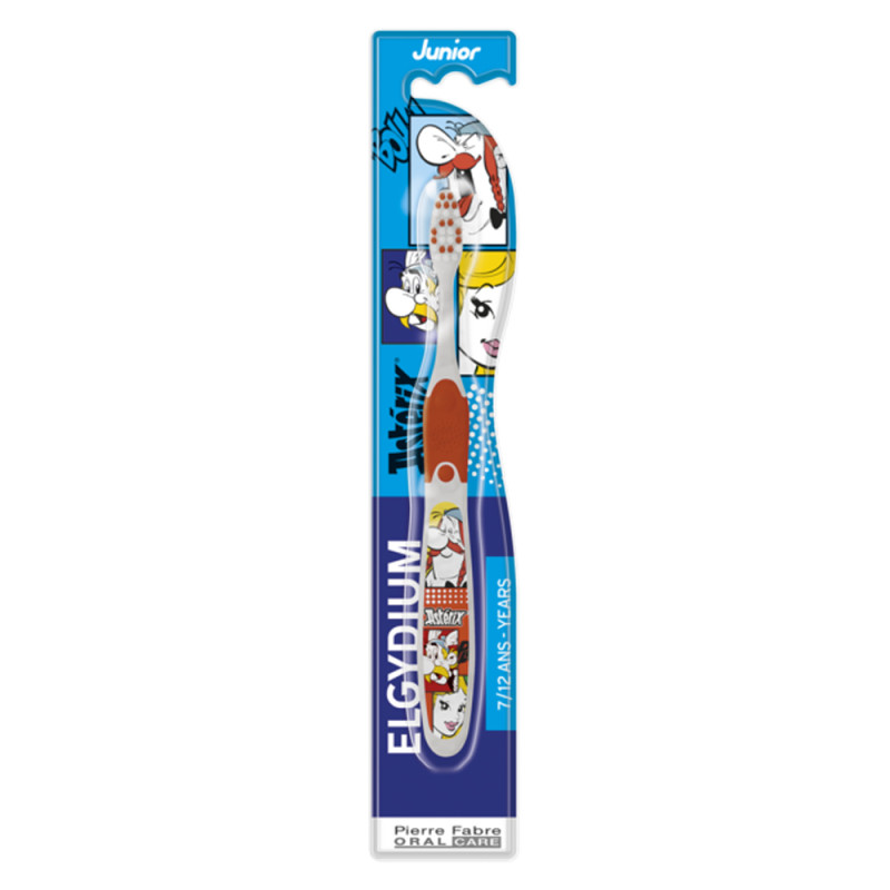 Elgydium Junior Astérix 7/12 ans Brosse à dents enfant